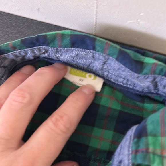 Crazy 8 Green and Blue Button Down Shirt - Picture 2 of 2